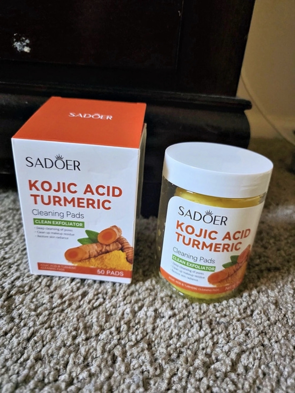 SADOER Kojic Acid Turmeric Cleansing Pads NWT